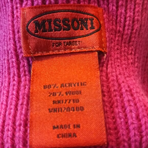 NWT Missoni For Target "Rare" Long Gloves, Passion Purple, One Size - Picture 11 of 14